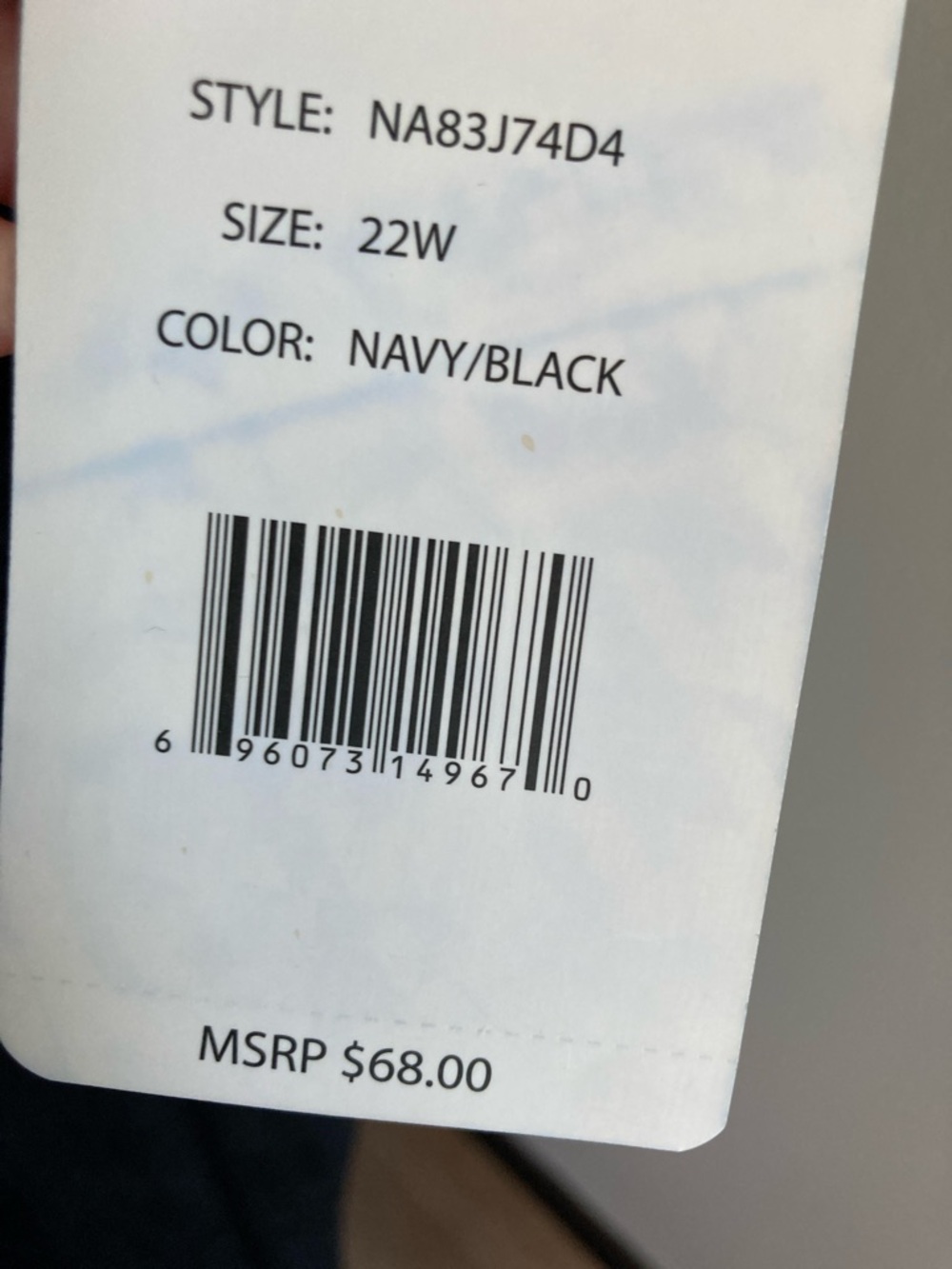 Zac & Rachel pull on pant navy blue & black print office 27 in inseam 22W - Picture 10 of 17